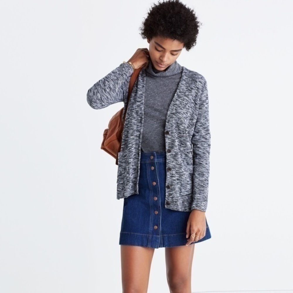 Madewell • Grey Marled Fieldwalk Cardigan